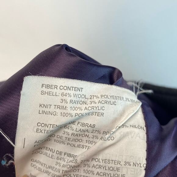 Esprit Women’s Winter Coat Mid Length Wool Blend With Hood Black XL - Picture 5 of 9